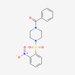 1-BENZOYL-4-(2-NITROBENZENESULFONYL)PIPERAZINE