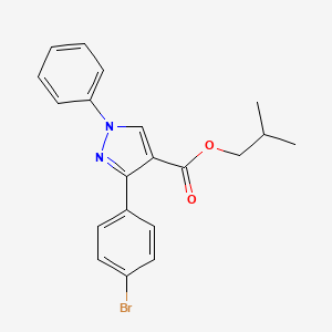 2-Methylpropyl 3-(4-bromophenyl)-1-phenylpyrazole-4-carboxylate