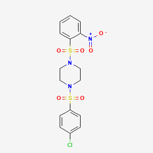 1-(4-Chlorobenzenesulfonyl)-4-(2-nitrobenzenesulfonyl)piperazine