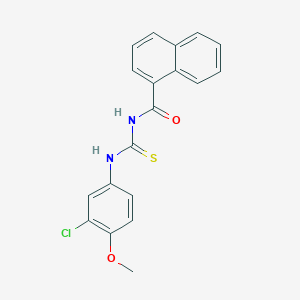 N-[(3-chloro-4-methoxyphenyl)carbamothioyl]naphthalene-1-carboxamide