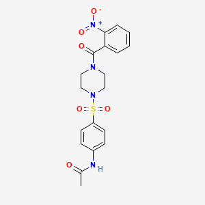 N~1~-(4-{[4-(2-NITROBENZOYL)PIPERAZINO]SULFONYL}PHENYL)ACETAMIDE