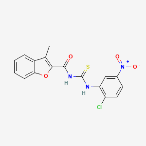 N-{[(2-chloro-5-nitrophenyl)amino]carbonothioyl}-3-methyl-1-benzofuran-2-carboxamide