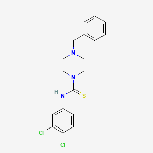 molecular formula C18H19Cl2N3S B3686144 4-benzyl-N-(3,4-dichlorophenyl)piperazine-1-carbothioamide 