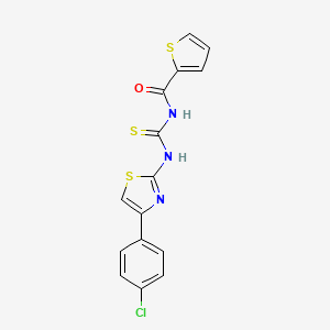 N-{[4-(4-chlorophenyl)-1,3-thiazol-2-yl]carbamothioyl}thiophene-2-carboxamide