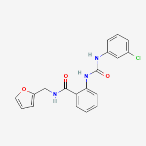 2-{[(3-CHLOROANILINO)CARBONYL]AMINO}-N~1~-(2-FURYLMETHYL)BENZAMIDE