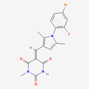 5-{[1-(4-bromo-2-fluorophenyl)-2,5-dimethyl-1H-pyrrol-3-yl]methylene}-1-methyl-2,4,6(1H,3H,5H)-pyrimidinetrione