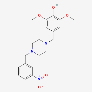 2,6-Dimethoxy-4-({4-[(3-nitrophenyl)methyl]piperazin-1-YL}methyl)phenol