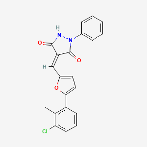 4-{[5-(3-chloro-2-methylphenyl)-2-furyl]methylene}-1-phenyl-3,5-pyrazolidinedione