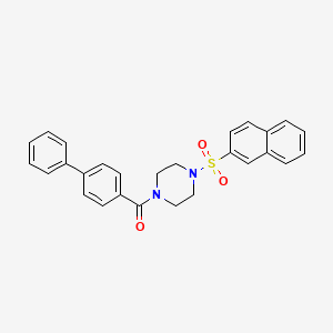 Biphenyl-4-yl[4-(naphthalen-2-ylsulfonyl)piperazin-1-yl]methanone