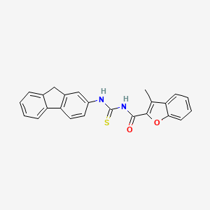 N-(9H-fluoren-2-ylcarbamothioyl)-3-methyl-1-benzofuran-2-carboxamide