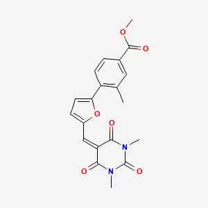 METHYL 4-(5-{[1,3-DIMETHYL-2,4,6-TRIOXOTETRAHYDRO-5(2H)-PYRIMIDINYLIDEN]METHYL}-2-FURYL)-3-METHYLBENZOATE