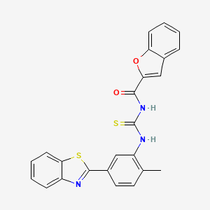 3-(1-BENZOFURAN-2-CARBONYL)-1-[5-(1,3-BENZOTHIAZOL-2-YL)-2-METHYLPHENYL]THIOUREA