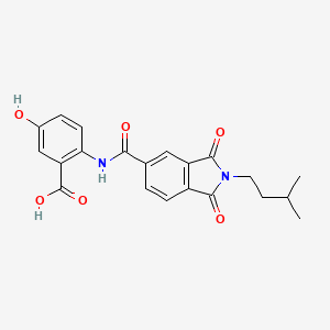 5-hydroxy-2-({[2-(3-methylbutyl)-1,3-dioxo-2,3-dihydro-1H-isoindol-5-yl]carbonyl}amino)benzoic acid