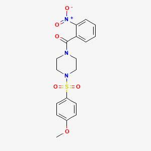 {4-[(4-METHOXYPHENYL)SULFONYL]PIPERAZINO}(2-NITROPHENYL)METHANONE