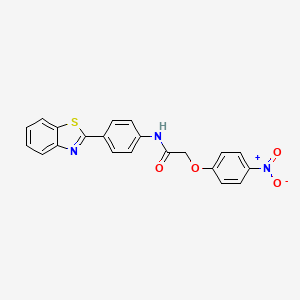 N-[4-(1,3-benzothiazol-2-yl)phenyl]-2-(4-nitrophenoxy)acetamide