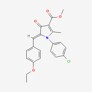 Methyl (5Z)-1-(4-chlorophenyl)-5-[(4-ethoxyphenyl)methylidene]-2-methyl-4-oxo-4,5-dihydro-1H-pyrrole-3-carboxylate