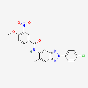 N-[2-(4-chlorophenyl)-6-methyl-2H-1,2,3-benzotriazol-5-yl]-4-methoxy-3-nitrobenzamide