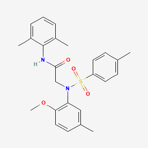 N-(2,6-dimethylphenyl)-2-(2-methoxy-5-methyl-N-(4-methylphenyl)sulfonylanilino)acetamide