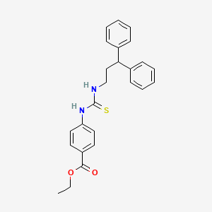 Ethyl 4-(3,3-diphenylpropylcarbamothioylamino)benzoate