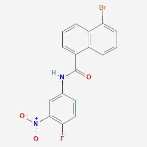 5-bromo-N-(4-fluoro-3-nitrophenyl)naphthalene-1-carboxamide