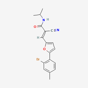 (2E)-3-[5-(2-bromo-4-methylphenyl)furan-2-yl]-2-cyano-N-(propan-2-yl)prop-2-enamide