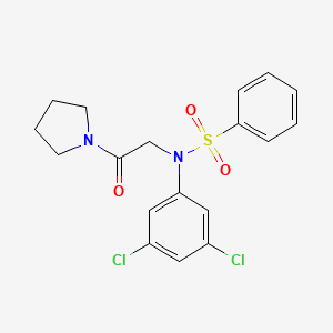 N-(3,5-dichlorophenyl)-N-[2-oxo-2-(1-pyrrolidinyl)ethyl]benzenesulfonamide