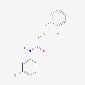 N-(3-bromophenyl)-2-[(2-chlorophenyl)methylsulfanyl]acetamide