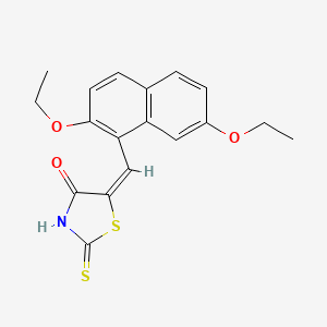 (5E)-5-[(2,7-diethoxynaphthalen-1-yl)methylidene]-2-sulfanylidene-1,3-thiazolidin-4-one