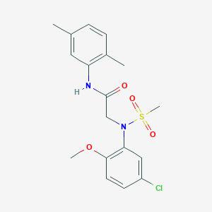 N~2~-(5-chloro-2-methoxyphenyl)-N~1~-(2,5-dimethylphenyl)-N~2~-(methylsulfonyl)glycinamide