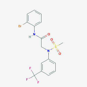 N~1~-(2-bromophenyl)-N~2~-(methylsulfonyl)-N~2~-[3-(trifluoromethyl)phenyl]glycinamide