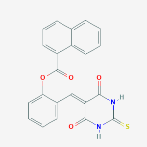 [2-[(4,6-Dioxo-2-sulfanylidene-1,3-diazinan-5-ylidene)methyl]phenyl] naphthalene-1-carboxylate