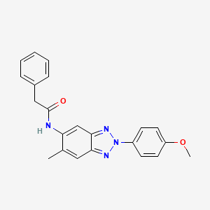 N-[2-(4-methoxyphenyl)-6-methyl-2H-1,2,3-benzotriazol-5-yl]-2-phenylacetamide