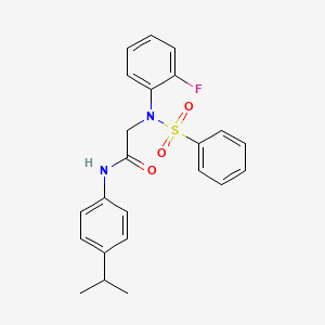 N~2~-(2-fluorophenyl)-N~1~-(4-isopropylphenyl)-N~2~-(phenylsulfonyl)glycinamide