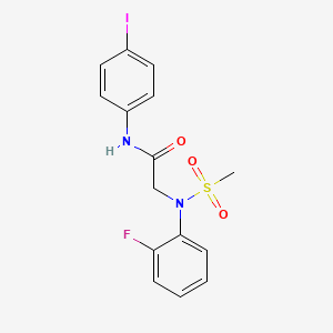 2-(2-fluoro-N-methylsulfonylanilino)-N-(4-iodophenyl)acetamide