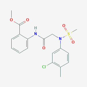 methyl 2-{[N-(3-chloro-4-methylphenyl)-N-(methylsulfonyl)glycyl]amino}benzoate