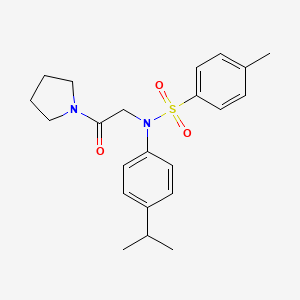 4-methyl-N-(2-oxo-2-pyrrolidin-1-ylethyl)-N-(4-propan-2-ylphenyl)benzenesulfonamide