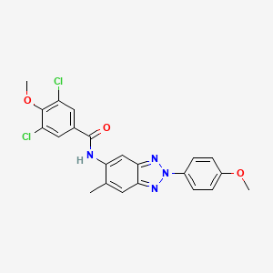 3,5-dichloro-4-methoxy-N-[2-(4-methoxyphenyl)-6-methyl-2H-benzotriazol-5-yl]benzamide