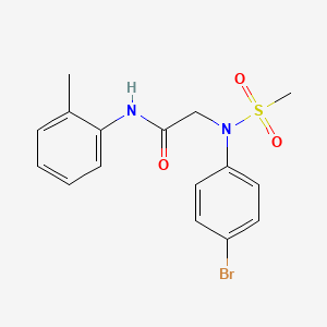 N~2~-(4-bromophenyl)-N~1~-(2-methylphenyl)-N~2~-(methylsulfonyl)glycinamide