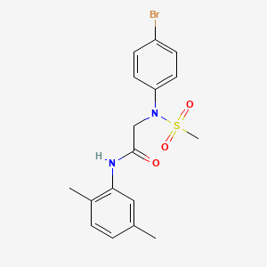 2-(4-bromo-N-methylsulfonylanilino)-N-(2,5-dimethylphenyl)acetamide