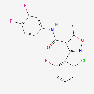 3-(2-chloro-6-fluorophenyl)-N-(3,4-difluorophenyl)-5-methyl-1,2-oxazole-4-carboxamide