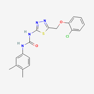 1-{5-[(2-Chlorophenoxy)methyl]-1,3,4-thiadiazol-2-yl}-3-(3,4-dimethylphenyl)urea