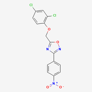 5-[(2,4-dichlorophenoxy)methyl]-3-(4-nitrophenyl)-1,2,4-oxadiazole