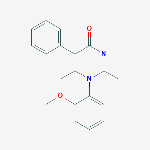 molecular formula C19H18N2O2 B368688 1-(2-methoxyphenyl)-2,6-dimethyl-5-phenyl-4(1H)-pyrimidinone CAS No. 225222-41-3