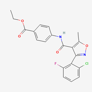 ethyl 4-({[3-(2-chloro-6-fluorophenyl)-5-methyl-4-isoxazolyl]carbonyl}amino)benzoate