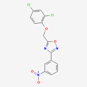 5-[(2,4-dichlorophenoxy)methyl]-3-(3-nitrophenyl)-1,2,4-oxadiazole