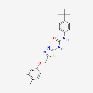 1-(4-Tert-butylphenyl)-3-[5-[(3,4-dimethylphenoxy)methyl]-1,3,4-thiadiazol-2-yl]urea