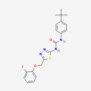 1-(4-Tert-butylphenyl)-3-[5-[(2-fluorophenoxy)methyl]-1,3,4-thiadiazol-2-yl]urea