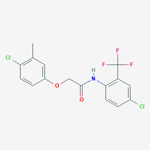 2-(4-chloro-3-methylphenoxy)-N-[4-chloro-2-(trifluoromethyl)phenyl]acetamide