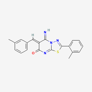 (6Z)-5-imino-2-(2-methylphenyl)-6-[(3-methylphenyl)methylidene]-[1,3,4]thiadiazolo[3,2-a]pyrimidin-7-one