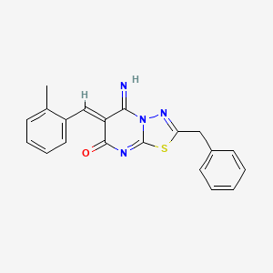 (6Z)-2-benzyl-5-imino-6-[(2-methylphenyl)methylidene]-[1,3,4]thiadiazolo[3,2-a]pyrimidin-7-one